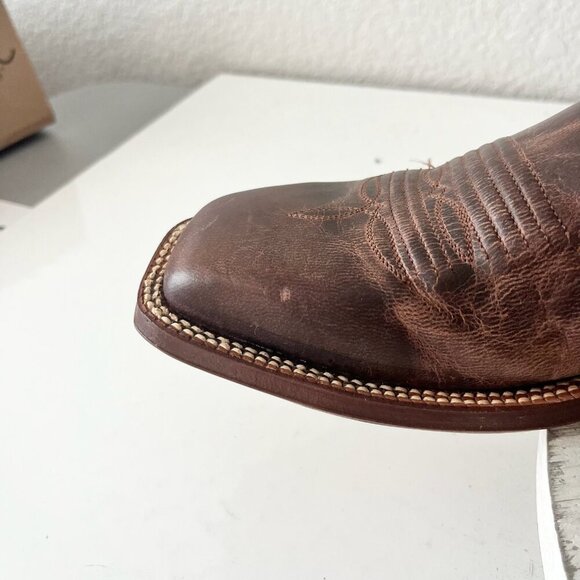 Rod Patrick Mens Cowboy Boots 12.5AAAA Perro Loco Brown Western Leather Soles - Picture 8 of 13